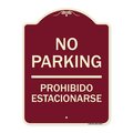 Signmission No Parking Prohibido Estacionarse Heavy-Gauge Aluminum Architectural Sign, 24" x 18", BU-1824-23674 A-DES-BU-1824-23674